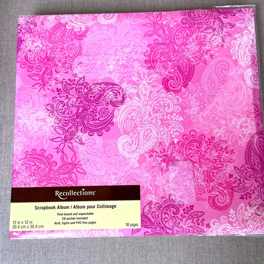 Recollections, Scrapbook Album, Pink, 12 x 12